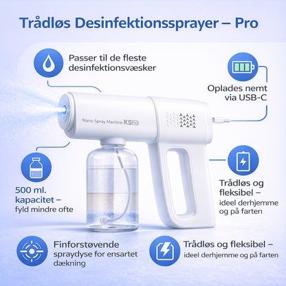 Trådløs Desinfektionssprayer – Pro